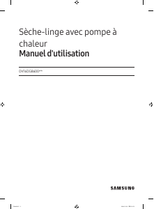 Mode d’emploi Samsung DV16DG8600BV Sèche-linge