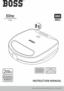 Handleiding Boss B550 Elite Contactgrill