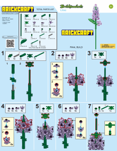 Manual Brickcraft set 72238 Bricktanicals Lilac