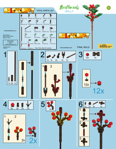 Manual Brickcraft set 72097 Bricktanicals Holly