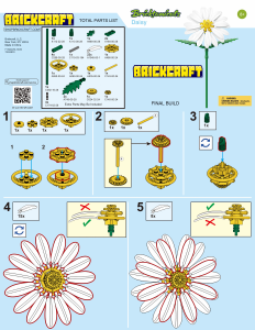 Manual Brickcraft set 72053 Bricktanicals Daisy