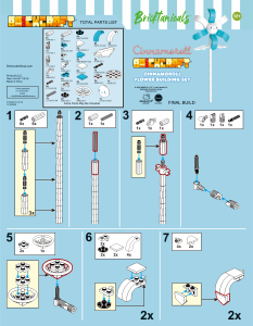 Manual Brickcraft set 72140 Bricktanicals Cinnamoroll flower