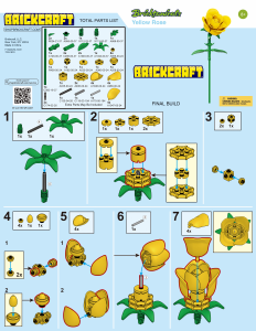 Manual Brickcraft set 72251 Bricktanicals Yellow rose