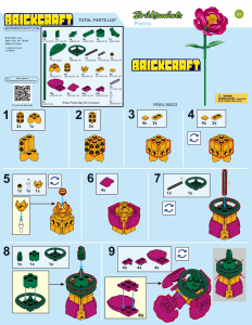 Manual Brickcraft set 72158 Bricktanicals Peony