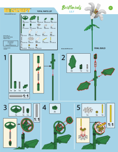 Manual Brickcraft set 72034 Bricktanicals Lily