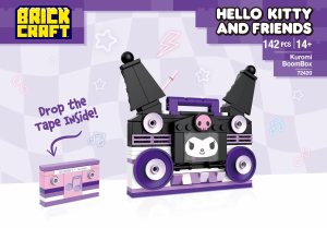 Manual Brickcraft set 72420 Hello Kitty Kuromi boombox