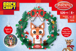 Manual Brickcraft set 72376 Rudolph Light up holiday wreath