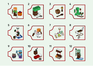 Käyttöohje Lego set 21280 Minecraft LEGO Minecraft Joulukalenteri 2025