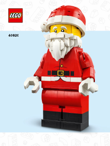 Käyttöohje Lego set 40820 Promotional Suurikokoinen joulupukkiminihahmo