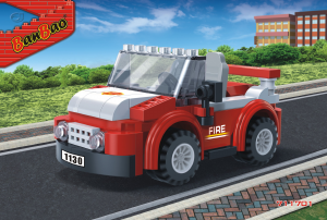 Manual BanBao set 7117 Fire Firemen car