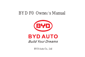 Handleiding BYD F0 (2012)