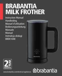 Instrukcja Brabantia BBEK1048 Spieniacz do mleka