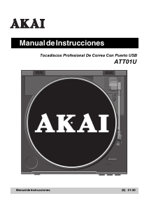 Manual de uso Akai ATT01U Giradiscos