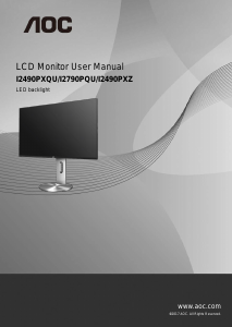 Manual AOC I2490PXQU LCD Monitor