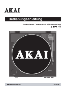 Bedienungsanleitung Akai ATT01U Plattenspieler