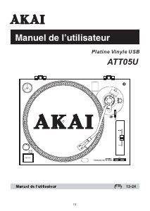 Mode d’emploi Akai ATT05U Platine