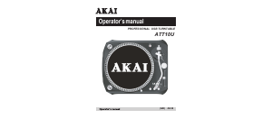 Bruksanvisning Akai ATT10U Skivspelare
