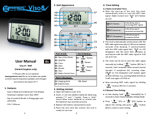Handleiding Geemarc Viso 8 Klok