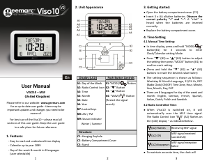 Handleiding Geemarc Viso 10 v2 Klok