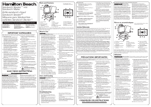 Manual de uso Hamilton Beach 25471 Grill de contacto
