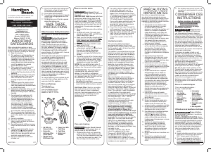 Manual de uso Hamilton Beach 41065 Hervidor
