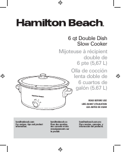 Mode d’emploi Hamilton Beach 33569 Mijoteuse