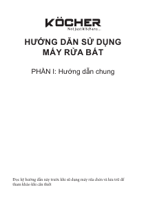 Hướng dẫn sử dụng Köcher X10 Máy rửa chén
