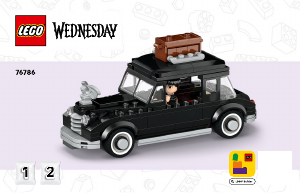 Rokasgrāmata Lego set 76786 Wednesday Morticia kotedža