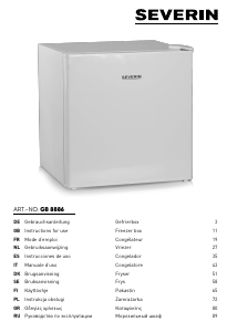 Brugsanvisning Severin GB 8886 Fryser
