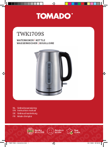 Mode d’emploi Tomado TWK1709S Bouilloire