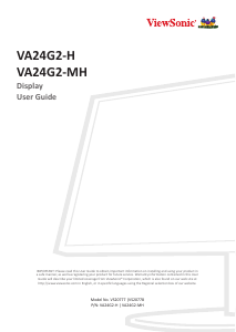 Bruksanvisning ViewSonic VA24G2-MH LCD skärm