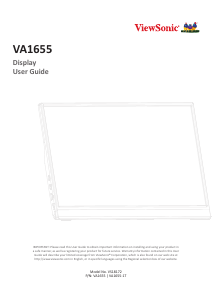 Manual ViewSonic VA1655-1T LCD Monitor