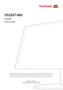 Bruksanvisning ViewSonic VS2247-MH-2B LCD skärm