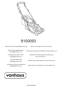Mode d’emploi VonHaus 8100093 Tondeuse à gazon