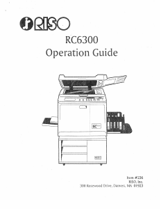 Handleiding RISO RC6300 Multifunctional printer