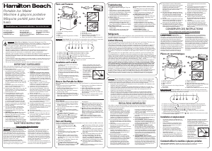 Manual de uso Hamilton Beach 86151 Máquina de hacer hielo