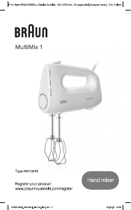 Εγχειρίδιο Braun HM 1110 MultiMix 1 Μίξερ χειρός