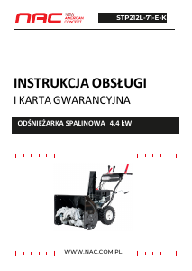 Instrukcja NAC STP212L-71-E-K Odśnieżarka