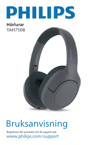 Bruksanvisning Philips TAH7508BK Hörlurar