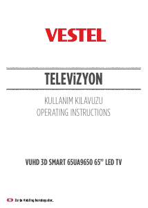 Kullanım kılavuzu Vestel 65UA9650 LED televizyon