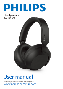 Manual Philips TAH8000EBK Headphone