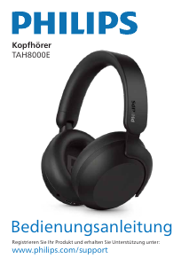 Bedienungsanleitung Philips TAH8000EWT Kopfhörer