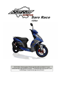 Bedienungsanleitung Saro Race 125er Roller