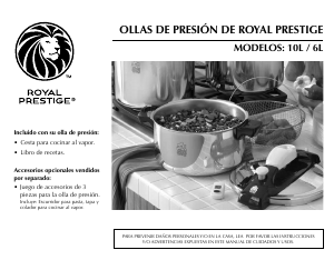 Manual de uso Royal Prestige 10L Olla a presión