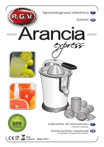 Manual RGV Arancia Express Citrus Juicer