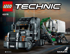 Manual de uso Lego set 42078 Technic Mack anthem