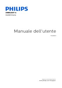 Manuale Philips 77OLED810 Ambilight OLED televisore