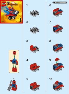 Handleiding Lego set 76089 Super Heroes Mighty Micros - Scarlet Spider vs. Sandman