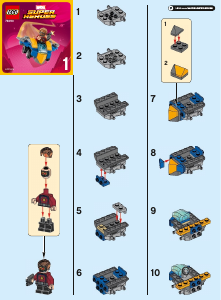 Manual Lego set 76090 Super Heroes Mighty Micros - Star-Lord contra Nebula