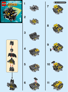 Bruksanvisning Lego set 76092 Super Heroes Mäktiga mikromodeller - Batman vs. Harley Quinn